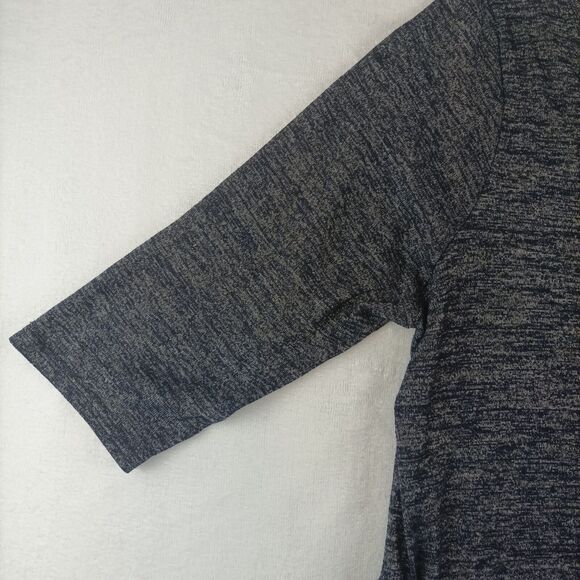 Lane Bryant Womens Knit Top Size 18/20 Blue Purple Heather 3/4 Slv Boat Neck - Picture 4 of 7